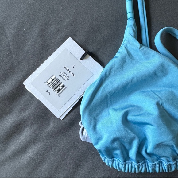 Onia | NWT Alexa Top in Capri Turquoise Blue Size Large - Picture 3 of 5